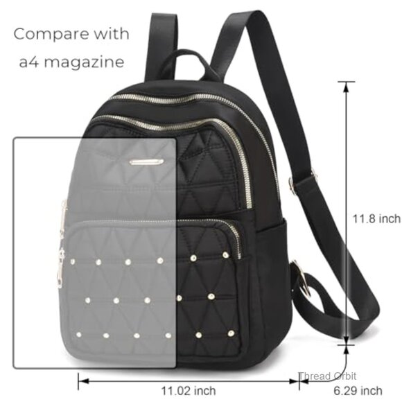 Mini Nylon Backpack Anti Theft Lightweight Daypack With Multiple Pockets main image 4